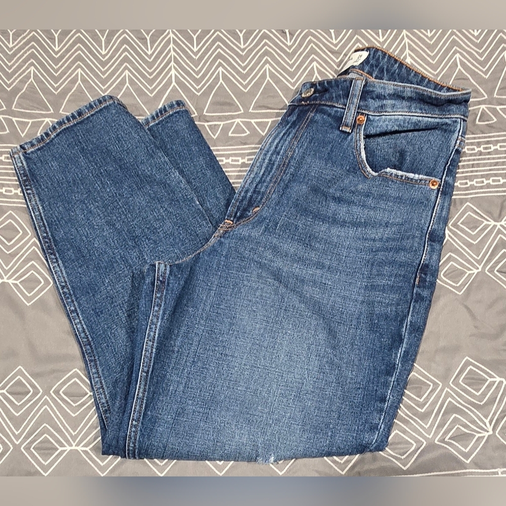 Classic Women's Blue Denim Jeans - Casual Straight Leg